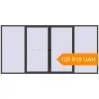 Pricing Sliding patio doors 4400x2200 mm Patio door (Brillant 70) BASALT_GREY two-sided. Price: ₴129,819.16