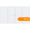 Pricing Sliding patio doors 4000x2300 mm Patio door (Brillant 70) RAL 9016 Traffic white two-sided. Price: $3,790.91