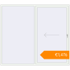 Pricing Sliding patio doors 2500x2200 mm KORSA SYNEGO SLIDE RAL 9016 Traffic white two-sided. Price: €1,476.06