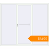 Pricing Sliding patio doors 2400x2120 mm Patio Door (Euro 60) RAL 9016 Traffic white two-sided. Price: $1,599.90