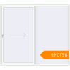 Pricing Sliding patio doors 2500x2200 mm Patio door (Brillant 70) RAL 9016 Traffic white two-sided. Price: ₴69,074.58