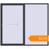Pricing Sliding patio doors 2500x2200 mm KORSA SYNEGO SLIDE ANTHRACITE_GREY_GLATT two-sided. Price: $2,134.09