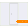 Pricing Sliding patio doors 2600x2200 mm Patio door (Synego) RAL 9016 Traffic white two-sided. Price: $2,231.27
