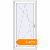 Pricing Balcony doors 900x1900 mm KORSA BASE (Euro-Design 60) BALKON DOOR RAL 9016 Traffic white two-sided. Price: ₴6,411.75