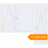 Pricing Balcony doors 2800x2400 mm KORSA BASE (Euro-Design 60) BALKON DOOR RAL 9016 Traffic white two-sided. Price: 17 235.34 UAH