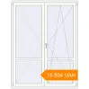 Pricing Balcony doors 1600x2100 mm KORSA ENERGY-SAVING (SYNEGO MD) BALKON DOOR RAL 9016 Traffic white two-sided. Price: 15 803.53 UAH