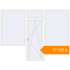 Pricing Balcony doors 3250x2400 mm KORSA BASE (Euro-Design 60) BALKON DOOR RAL 9016 Traffic white two-sided. Price: ₴27,131.60