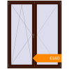 Pricing Balcony doors 1600x2000 mm KORSA ENERGY-SAVING (SYNEGO MD) BALKON DOOR BLACK_CHERRY two-sided. Price: €679.53