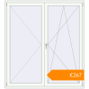Pricing Balcony doors 1800x1990 mm KORSA BASE (Euro-Design 60) BALKON DOOR RAL 9016 Traffic white two-sided. Price: €266.82