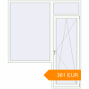 Pricing Balcony doors 2000x2400 mm KORSA BASE (Euro-Design 60) BALKON DOOR RAL 9016 Traffic white two-sided. Price: 361.13 EUR