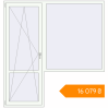 Pricing Balcony doors 2000x2100 mm KORSA STANDARD (Euro 70) BALKON DOOR RAL 9016 Traffic white two-sided. Price: ₴16,078.87