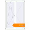 Pricing Balcony doors 1500x2250 mm KORSA STANDARD (Euro 70) BALKON DOOR RAL 9016 Traffic white two-sided. Price: €326.38