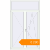 Pricing Balcony doors 1500x2500 mm KORSA BASE (Euro-Design 60) BALKON DOOR RAL 9016 Traffic white two-sided. Price: €280.42