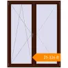 Pricing Balcony doors 1600x2000 mm KORSA ENERGY-SAVING (SYNEGO MD) BALKON DOOR BLACK_CHERRY two-sided. Price: ₴25,325.96