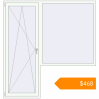 Pricing Balcony doors 2000x2100 mm KORSA STANDARD (Euro 70) BALKON DOOR RAL 9016 Traffic white two-sided. Price: $468.46