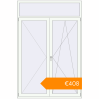 Pricing Balcony doors 1600x2400 mm KORSA STANDARD (Euro 70) BALKON DOOR RAL 9016 Traffic white two-sided. Price: €408.19