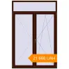 Pricing Balcony doors 1600x2400 mm KORSA STANDARD (Euro 70) BALKON DOOR BLACK_CHERRY two-sided. Price: ₴21,667.93