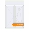 Pricing Balcony doors 1600x2400 mm KORSA STANDARD (Euro 70) BALKON DOOR RAL 9016 Traffic white two-sided. Price: ₴20,243.47