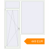 Pricing Balcony doors 2000x2400 mm KORSA ENERGY-SAVING (SYNEGO MD) BALKON DOOR RAL 9016 Traffic white two-sided. Price: 448.9 EUR