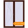 Pricing Balcony doors 1600x2100 mm KORSA STANDARD (Euro 70) BALKON DOOR BLACK_CHERRY two-sided. Price: ₴20,203.02