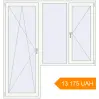 Pricing Balcony doors 2000x2100 mm KORSA BASE (Euro-Design 60) BALKON DOOR RAL 9016 Traffic white two-sided. Price: 13 175.4 UAH