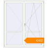 Pricing Balcony doors 1800x2100 mm KORSA STANDARD (Euro 70) BALKON DOOR RAL 9016 Traffic white two-sided. Price: €431.74