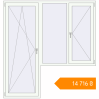 Pricing Balcony doors 2000x2100 mm KORSA BASE (Euro-Design 60) BALKON DOOR RAL 9016 Traffic white two-sided. Price: ₴14,715.94