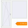 Pricing Balcony doors 2000x2100 mm KORSA STANDARD (Euro 70) BALKON DOOR RAL 9016 Traffic white two-sided. Price: ₴13,989.92