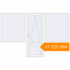 Pricing Balcony doors 3250x2100 mm KORSA STANDARD (Euro 70) BALKON DOOR RAL 9016 Traffic white two-sided. Price: 17 722.18 UAH