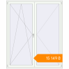 Pricing Balcony doors 1900x2300 mm KORSA BASE (Euro-Design 60) BALKON DOOR RAL 9016 Traffic white two-sided. Price: ₴15,148.84