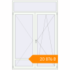 Pricing Balcony doors 1600x2400 mm KORSA STANDARD (Euro 70) BALKON DOOR RAL 9016 Traffic white two-sided. Price: ₴20,876.23