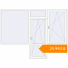 Pricing Balcony doors 3250x2400 mm KORSA STANDARD (Euro 70) BALKON DOOR RAL 9016 Traffic white two-sided. Price: ₴29,989.62