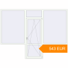 Pricing Balcony doors 3250x2400 mm KORSA STANDARD (Euro 70) BALKON DOOR RAL 9016 Traffic white two-sided. Price: 543.23 EUR