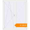 Pricing Balcony doors 1900x2320 mm KORSA BASE (Euro-Design 60) BALKON DOOR RAL 9016 Traffic white two-sided. Price: ₴15,284.99