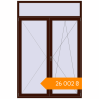 Pricing Balcony doors 1600x2400 mm KORSA STANDARD (Euro 70) BALKON DOOR BLACK_CHERRY two-sided. Price: ₴26,001.51