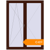 Pricing Balcony doors 1600x2100 mm KORSA STANDARD (Euro 70) BALKON DOOR BLACK_CHERRY two-sided. Price: €489.31