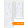 Pricing Balcony doors 1500x2100 mm KORSA STANDARD (Euro 70) BALKON DOOR RAL 9016 Traffic white two-sided. Price: 335.94 EUR