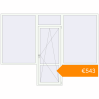 Pricing Balcony doors 3250x2400 mm KORSA STANDARD (Euro 70) BALKON DOOR RAL 9016 Traffic white two-sided. Price: €543.23