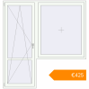 Pricing Balcony doors 2000x2100 mm KORSA ENERGY-SAVING (SYNEGO MD) BALKON DOOR RAL 9016 Traffic white two-sided. Price: €425.25