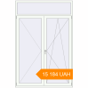 Pricing Balcony doors 1600x2400 mm KORSA STANDARD (Euro 70) BALKON DOOR RAL 9016 Traffic white two-sided. Price: 15 184.47 UAH