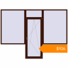 Pricing Balcony doors 3250x2400 mm KORSA BASE (Euro-Design 60) BALKON DOOR BLACK_CHERRY two-sided. Price: $925.90