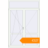 Pricing Balcony doors 1600x2400 mm KORSA ENERGY-SAVING (SYNEGO MD) BALKON DOOR RAL 9016 Traffic white two-sided. Price: €526.69