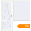 Pricing Balcony doors 2000x2100 mm KORSA STANDARD (Euro 70) BALKON DOOR RAL 9016 Traffic white two-sided. Price: €324.08