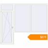 Pricing Balcony doors 2800x2400 mm KORSA ENERGY-SAVING (SYNEGO MD) BALKON DOOR RAL 9016 Traffic white two-sided. Price: $818.51