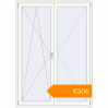 Pricing Balcony doors 1500x2100 mm KORSA ENERGY-SAVING (SYNEGO MD) BALKON DOOR RAL 9016 Traffic white two-sided. Price: €505.70