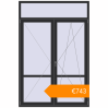 Pricing Balcony doors 1600x2400 mm KORSA ENERGY-SAVING (SYNEGO MD) BALKON DOOR ANTHRACITE_GREY_GLATT two-sided. Price: €742.64