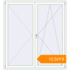 Pricing Balcony doors 1800x1990 mm KORSA BASE (Euro-Design 60) BALKON DOOR RAL 9016 Traffic white two-sided. Price: ₴13,268.82