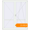 Pricing Balcony doors 1800x2100 mm KORSA STANDARD (Euro 70) BALKON DOOR RAL 9016 Traffic white two-sided. Price: ₴21,415.29