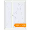 Pricing Balcony doors 1600x2100 mm KORSA STANDARD (Euro 70) BALKON DOOR RAL 9016 Traffic white two-sided. Price: ₴13,211.19