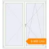 Pricing Balcony doors 1800x1990 mm KORSA BASE (Euro-Design 60) BALKON DOOR RAL 9016 Traffic white two-sided. Price: 9 968.42 UAH